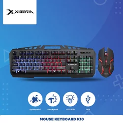 XIBERIA Mouse-Keyboard Gaming Arsenic Series Metal LED Backlight K10