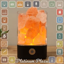 Lampu Tidur LED Crystal Salt Lamp of Himalaya Lava Lamp - K-16 - Black