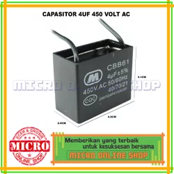 Kapasitor 3 uf 450 v / Kapasitor 3uf 450v / Capasitor