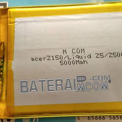 Baterai Battery Double Dobel Power Acer Liquid Z150 Z5 E3 E380 Z500 Mcom 5000Mah