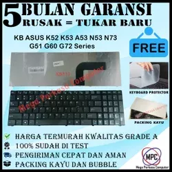 Keyboard Laptop ASUS K52 K52F K53 A53 N53 N61 N73 G51 G60 G72 G73 Series Hitam