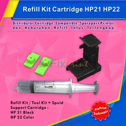 Refill Kit / Klip Penyedot Tinta Cartrige HP21 HP22 HP27 HP28 HP56 HP57