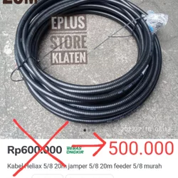 Kabel Heliax 5 8 20m jamper 5per8 20m feeder 5per8 murah