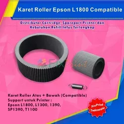 Karet Roller Epson 1390 T1100 R2000 R1900 R1800 Gerigi Compatible Atas + Bawah (NEW)