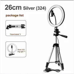 paket lampu tiktok Ringlight 26cm plus Tripod 3110 Selfie Make Up Live Vlog Lampu Ring light