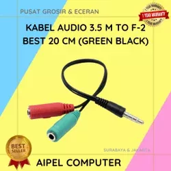 KABEL AUDIO 3.5 MALE TO FEMALE-2 BEST 20 CM