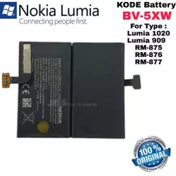 Baterai Battery Original NOKIA Lumia 1020 & Lumia 909 & RM-875 & RM-876 & RM-877 & BV-5XW & BV5XW