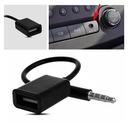 Kabel AUX Audio Plug Jack 3.5mm Male To USB 2.0 Female Adapter Kabel AUX to USB Port