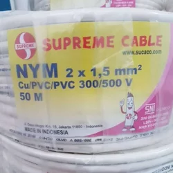 Kabel Supreme NYM 2 x 1.5 roll 50m kabel listrik instalasi