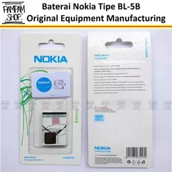 Baterai Handphone Nokia 6080 6120C 6120 Classic Klasik BL5B BL-5B Original OEM Batre Batrai Battery HP Xpress Music