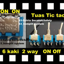 Switch Saklar Toggle 6 pin Tuas on off togel 2 arah 6 kaki 6pin