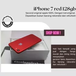 Iphone 7 128gb red second fullset ex inter mulus