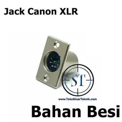 Jack Canon Body Besi Silver Adapter Jack Panel Mount Speaker Tempel Body XLR BA-105