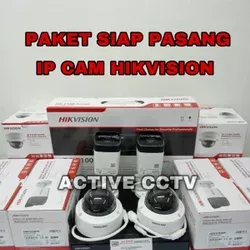 PAKET CAMERA CCTV IP CAM HIKVISION 4 kamera 2mp ipcam ipc 4 ch channel komplit 4ch 4channel 1080p full hd original 2 mp megapixel lengkap murah