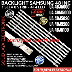 BACKLIGHT SAMSUNG UA 48J5000 48J5100 48M5000 AK 48 INCH INC IN LAMPU BL LED TV 8K 3V 48INC 48J5100AK UA48J5100AK UA48J5000 UA48M5000 AK 8 KANCING 3V