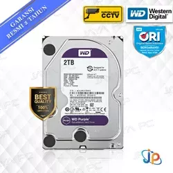 HDD Harddisk Internal WD Purple 2TB 3.5 SATA 3 - Hardisk WD Purple 2 TB For CCTV DVR