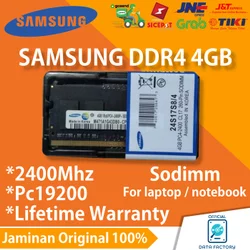 RAM LAPTOP SAMSUNG DDR4 4GB SODIMM 2400Mhz pc19200 NOTEBOOK MEMORY ORI