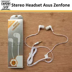 Super Bass Stereo Headset Earphone Handsfree Asus Zenfone Putih C Laser 2 4 4S 5 Go 6 Fonepad