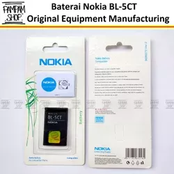 Baterai Nokia 5220 XpressMusic C3 01 C3-01 C5 C5-00 C6-01 BL5CT BL-5CT Original OEM Batre Batrai Battery Klasik BL 5CT