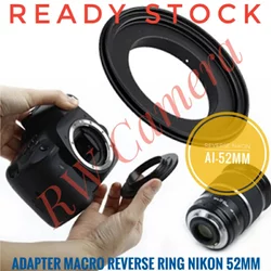 Macro Reverse Ring AI - 52mm Adapter Makro Nikon 52 mm D3200 D3300 D5100 D7000