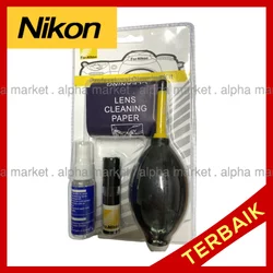 NIKON Hitam CLEANING KIT 7 IN 1 7in1 SET BLOWER LENSPEN LENS PEN KAIN LAP MICROFIBER MICRO FIBER Pembersih Lensa Kamera Camera Debu