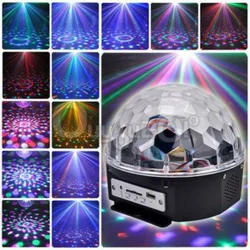 Lampu Disco LED Magic Ball Light Speaker Dengan Remote Dan Flashdisk