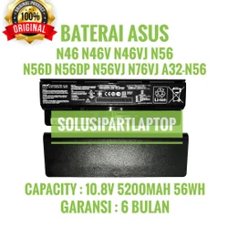 BATERAI ASUS N46 N56 G56 R501 R701 N76 F45 F55 A32-N56 ORI