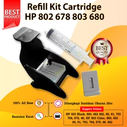 Refill Kit HP 704 680 678 Toolkit Penyedot Tinta Refill Cartridge Printer Deskjet 2010 K010a 2060 1115 2135 3635 3835 4535 1515 2515 2545 4515