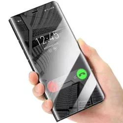Flip Case Samsung Galaxy S6 edge Plus S6EdgePlus Clear View Mirror Standing Cover