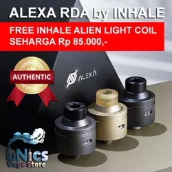 ALEXA RDA - AUTHENTIC by INHALE - 22mm with Dual Terminal Post-less - FREE COIL INHALE ALIEN LIGHT