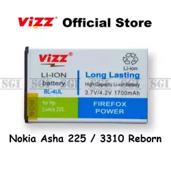 Baterai VIZZ Double Power Original Nokia Asha 225 3310 Reborn 2017 BL4UL BL-4UL Ori HP Handphone Batre Batrai Battery