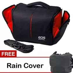 Canon EOS Digital Camera Bag for DSLR, Mirroless, Pocket, Prosumer - FREE Rain Cover - Tas Kamera