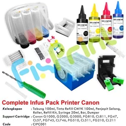 Paket Infus Printer Canon MP287 MX328 MX338 MX347 MX357 MX366 MX426