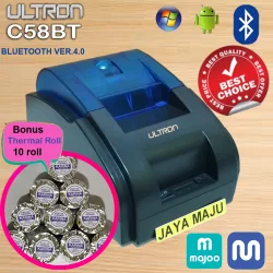 PROMO PRINTER KASIR-STRUK BLUETOOTH KERTAS 58MM ULTRON C-58BT RPP02N SUPPORT MOKAPOS - MITRA BUKALAPAK ADA CASH DRAWER-LACI RJ11 PORT