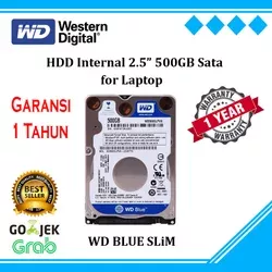 HARDDISK HDD LAPTOP 2.5 500GB SATA WD Blue Slim