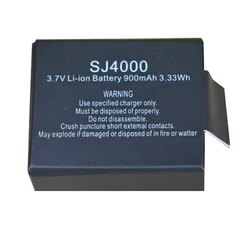 Action Cam Replacement Battery SJ4000 3.7V Li-ion Battery 900mAh 3.33Wh for Camera SJCAM 4000, Brica B-Pro 5, Hunter Cam - Baterai Kamera