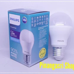 Lampu LED Philips ESSENSIAL 5 watt Bohlam 5w  Philip ESSENTIAL Putih 5 w Bulb LED 5watt