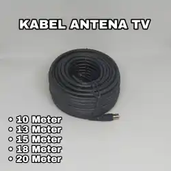 Kabel Antena TV 20 Meter + Jack TV / Kabel Antena Super Jernih / Kabel Tv Digital / Kabel Antena 20 Meter / Antena Cable TV / Kabel Antena TV Digital / Kabel signal  AV Antena TV 20 Meter Berkualitas / Kabel antena Tv Murah / Kabel Antena TV Bagus