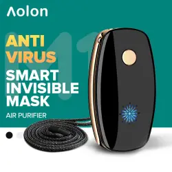 Aolon Smart invisible mask kalung pembersih udara wanita M11 original 200 million Negative Ion Air Purifier ionizer Necklace pria Mini Personal air purifiers couple Remove PM2.5 Menjernihkan asap rokok Low Noise Meredakan gejala alergi car Air Freshener