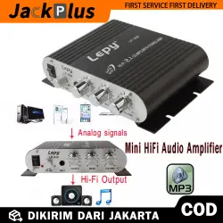 ( Dikirim Dari Jakarta ) LVPIN Mini HiFi Stereo Amplifier Treble Bass Booster 12V 20W / LP-838 /Amplifier Power Speaker Toa Mobil Karaoke Mic/Black/Speaker Amplifier Power