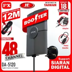 PX DA -5120 Antena Indoor & Outdoor Digital DVBT2 High Definition - PUTIH garansi resmi 18bulan